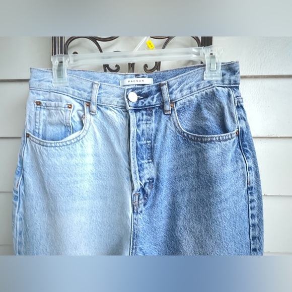 Pacsun Dad Color Block High-Rise Button Fly Jeans Sz 27 - Picture 3 of 12